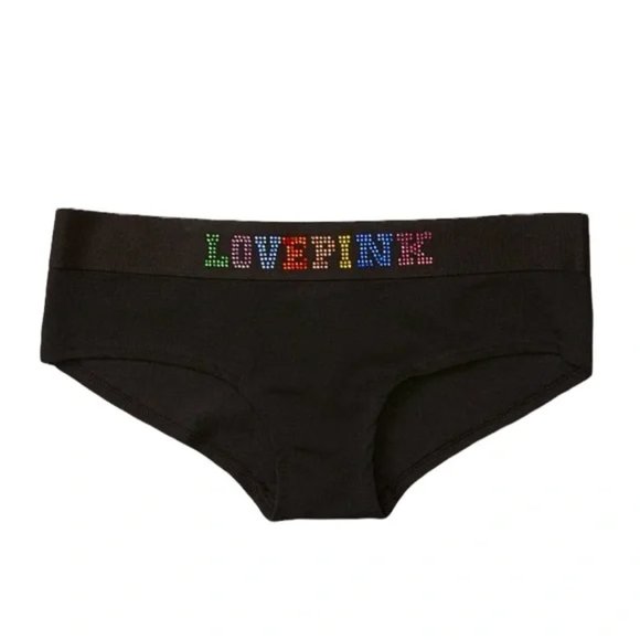 🌈 PINK 🌈 RAINBOW 💎 BLING 💎  HIPSTER PANTY 🌈 - Picture 2 of 10